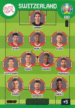 Line-Up Switzerland Panini UEFA EURO 2020 FANS - Line-up #315